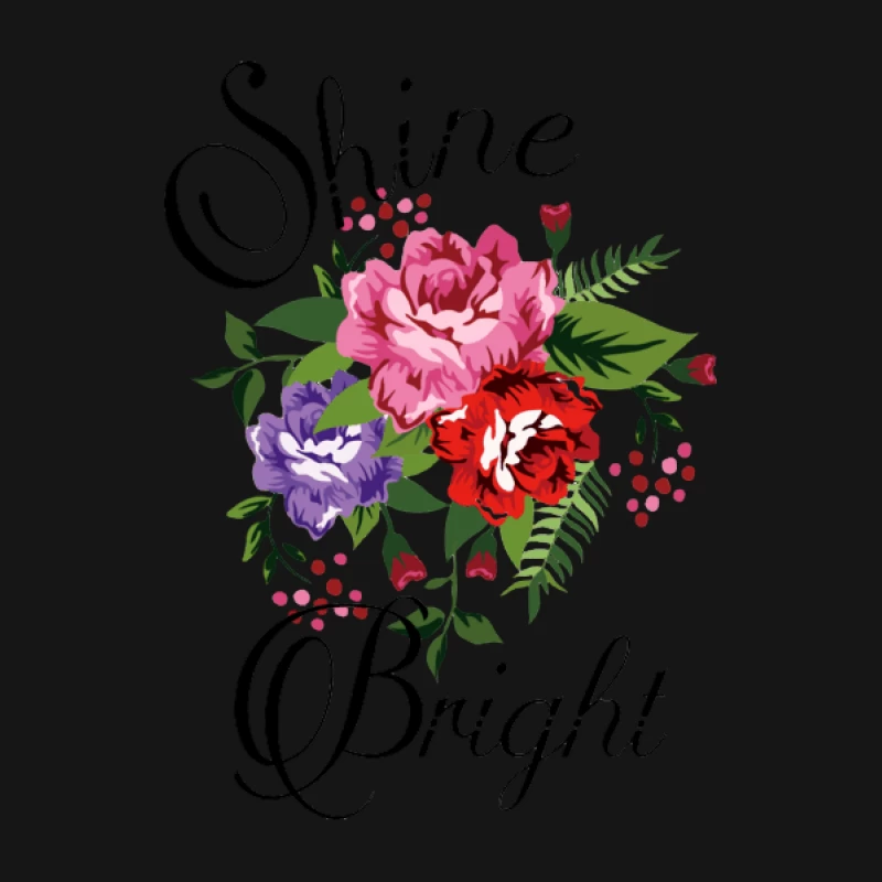 Blumenstrauß mit inspirierendem Schriftzug Herren Langarm T-Shirt