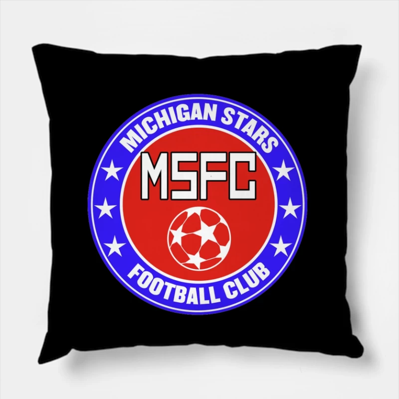 Michigan Stars Football Club Soccer Team Logo Throw Pillow