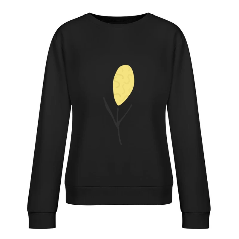 Illustration de branche jaune Femme Sweat-shirt à enfiler