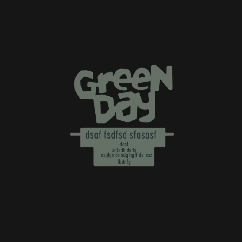 Design del testo di Green Day Maglietta Uomo