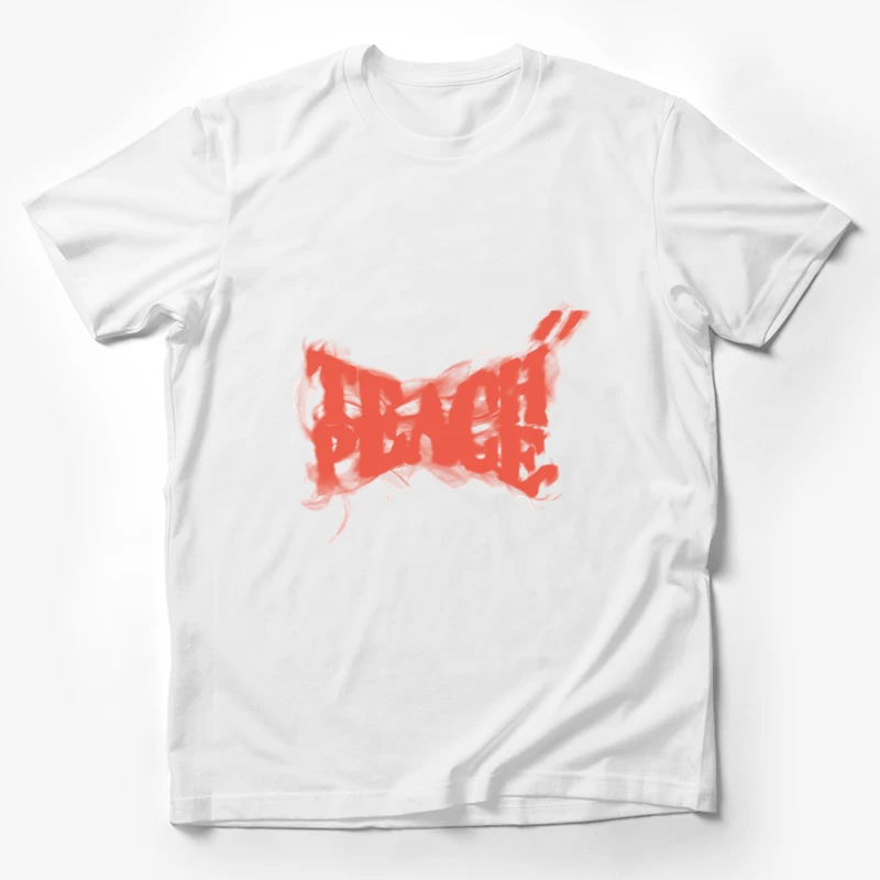 Rotes Tintenbild, abstrakte Kunst. Herren T-Shirt