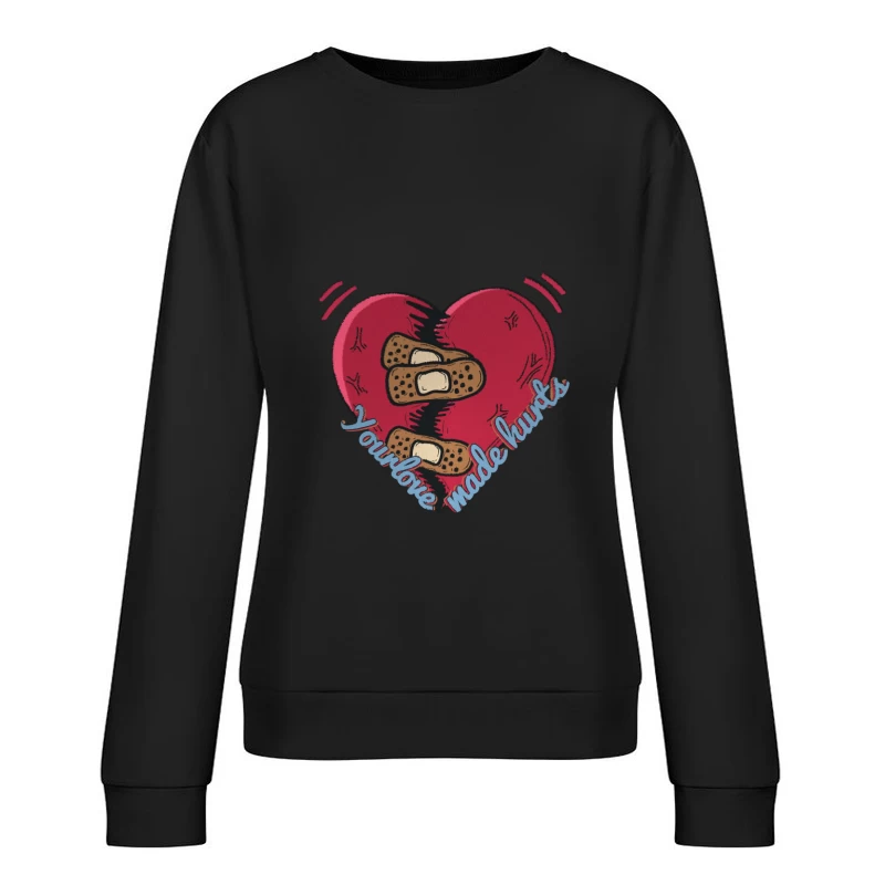 Verletztes Herz und Liebe Damen Pullover Sweatshirt