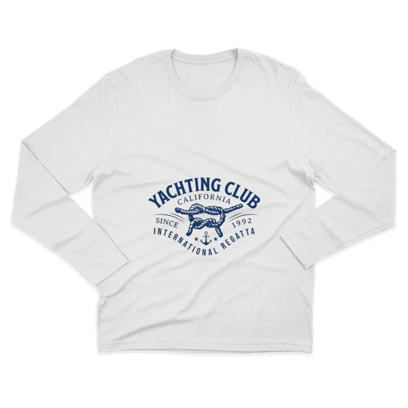 Yachting Club Logo mit Knoten Herren Langarm T-Shirt