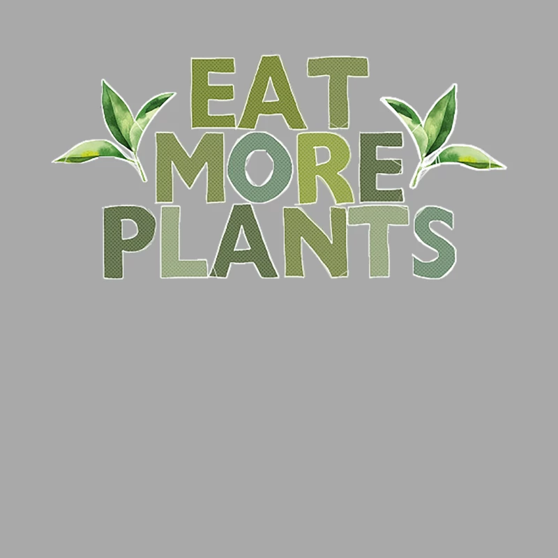 Eat More Plants - Veganism Typography Design Female Pullover Hoodie