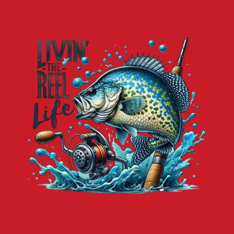 Living the Reel Life: A Vibrant Fishing Adventure Male Pullover Hoodie