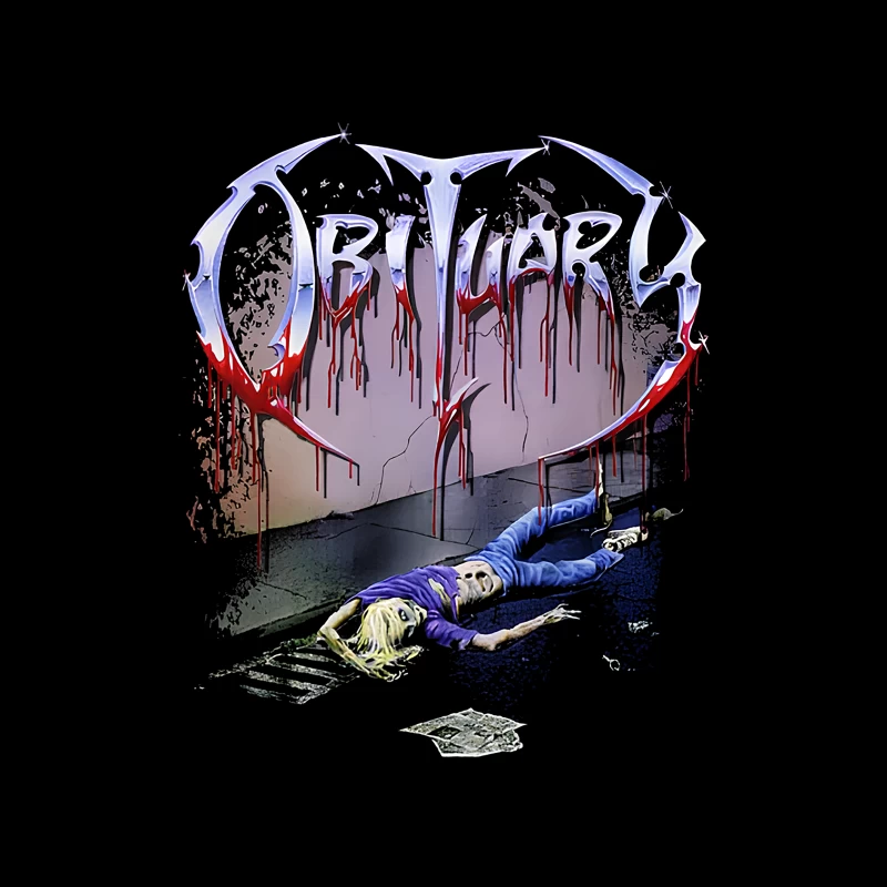 Obituary Slowly We Rot 3 Throw Pillow