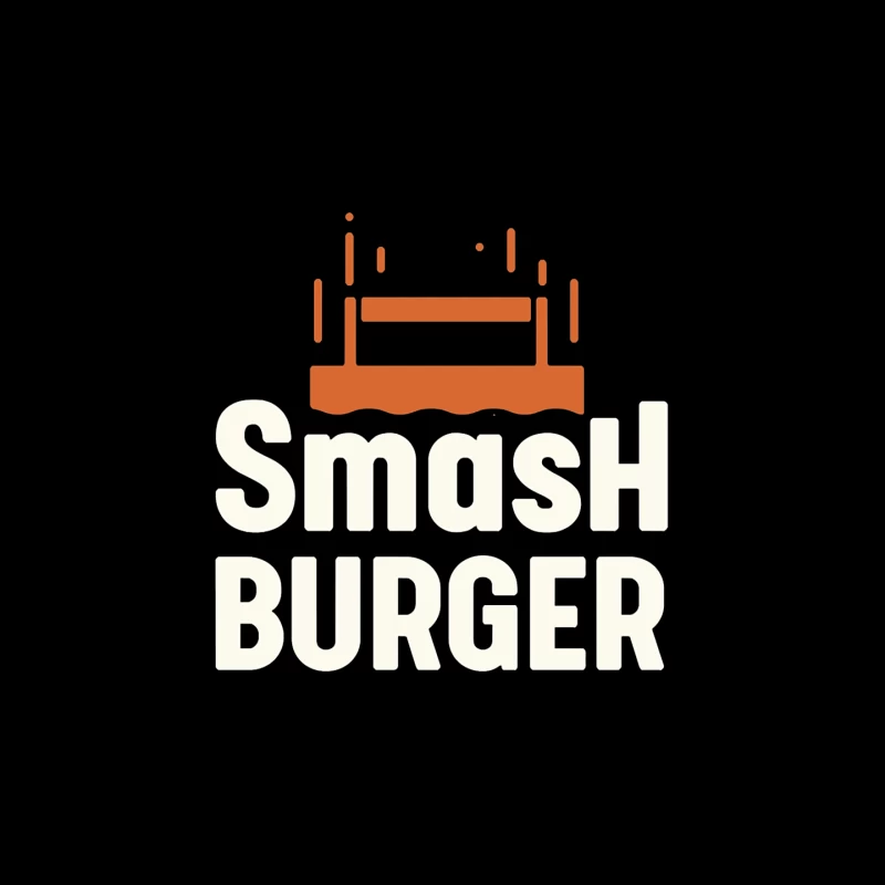 Smash Burger Minimalist Restaurant Logo Design Mouse Pad