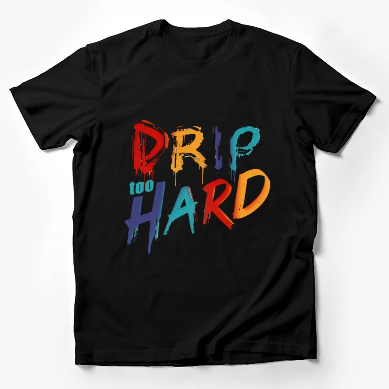 Farbenfroher Schriftzug mit Tropfeffekt Herren T-Shirt