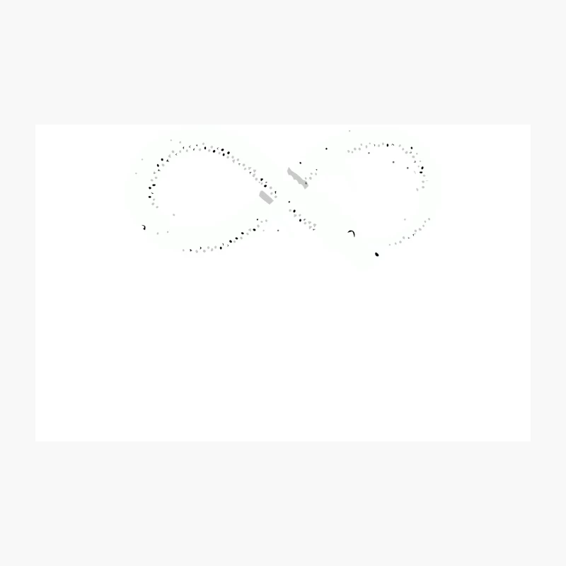 Abstract Monochrome Curved Dot Pattern Travel Mug