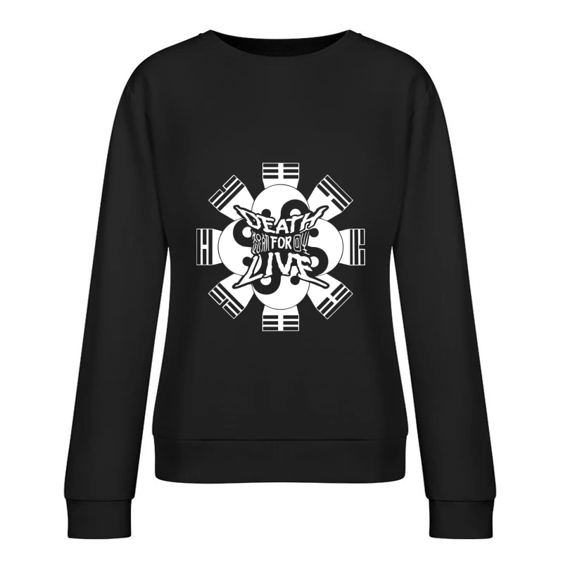 Traditionelles Symboldesign mit modernem Text Damen Pullover Sweatshirt