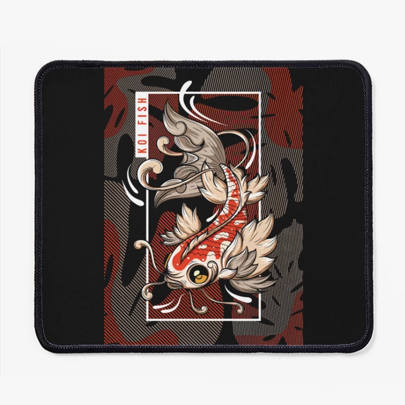 Koi Fish Art with a Contemporary Edge Mouse Pad