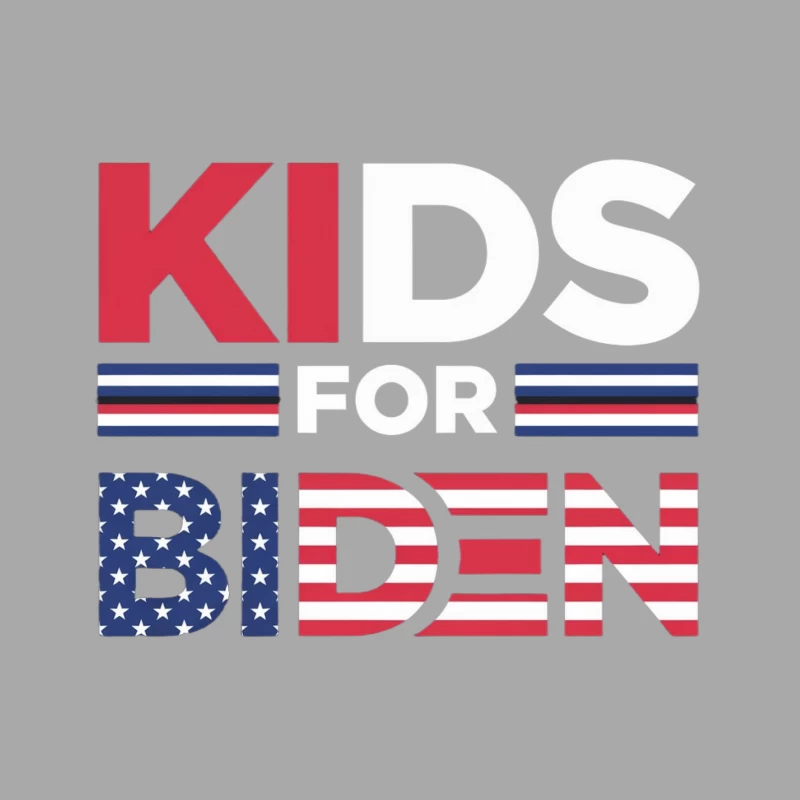 Ki Biden: Patriotic Campaign Logo with American Flag Design Female Pullover Hoodie