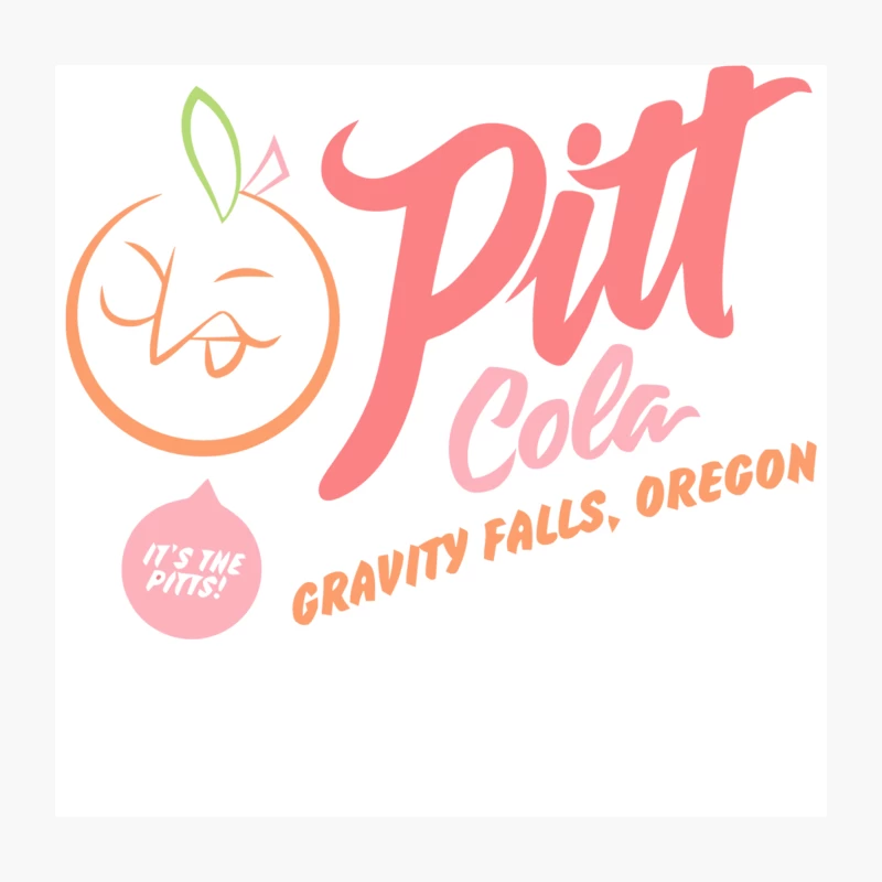 Pitt Cola: Quirky Soft Drink Branding from Gravity Falls, Oregon Throw Pillow