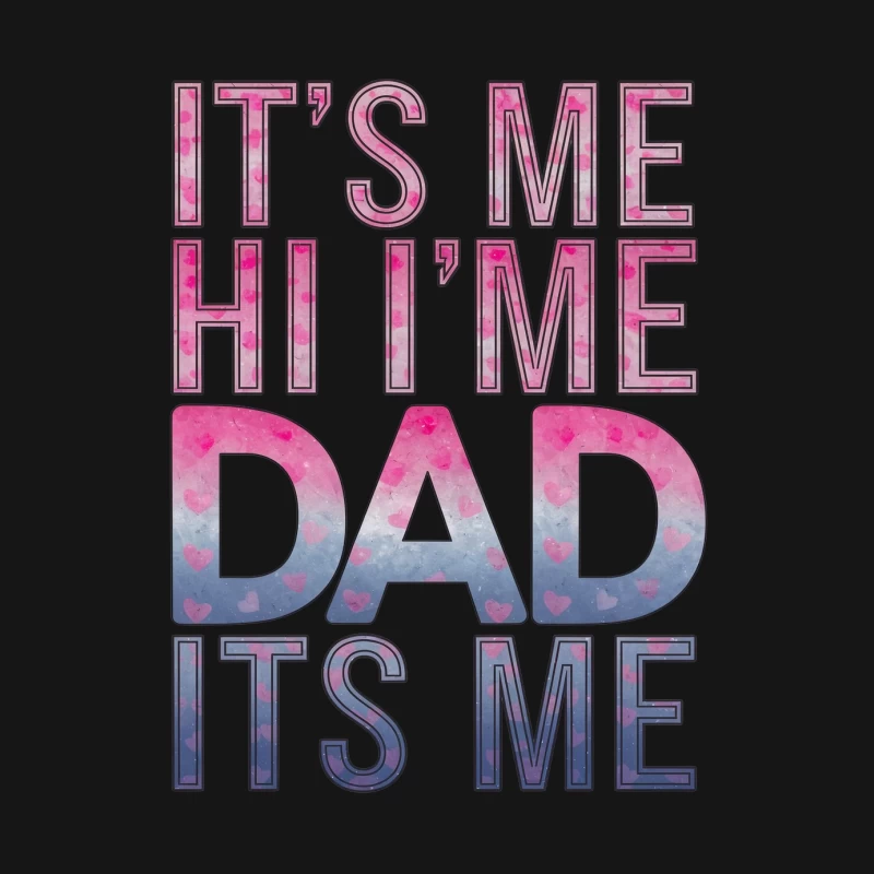 Colorful Typography: Dad's Greeting in Pink and Blue Female Long Sleeve T-Shirt