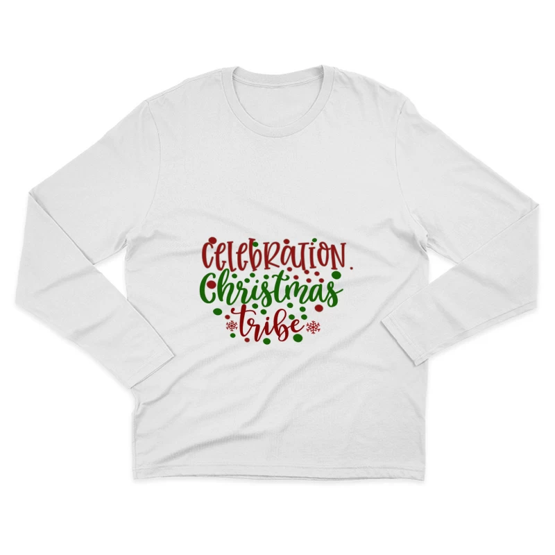 Graphisme de fête de Noël Homme Manches Longues T-Shirt