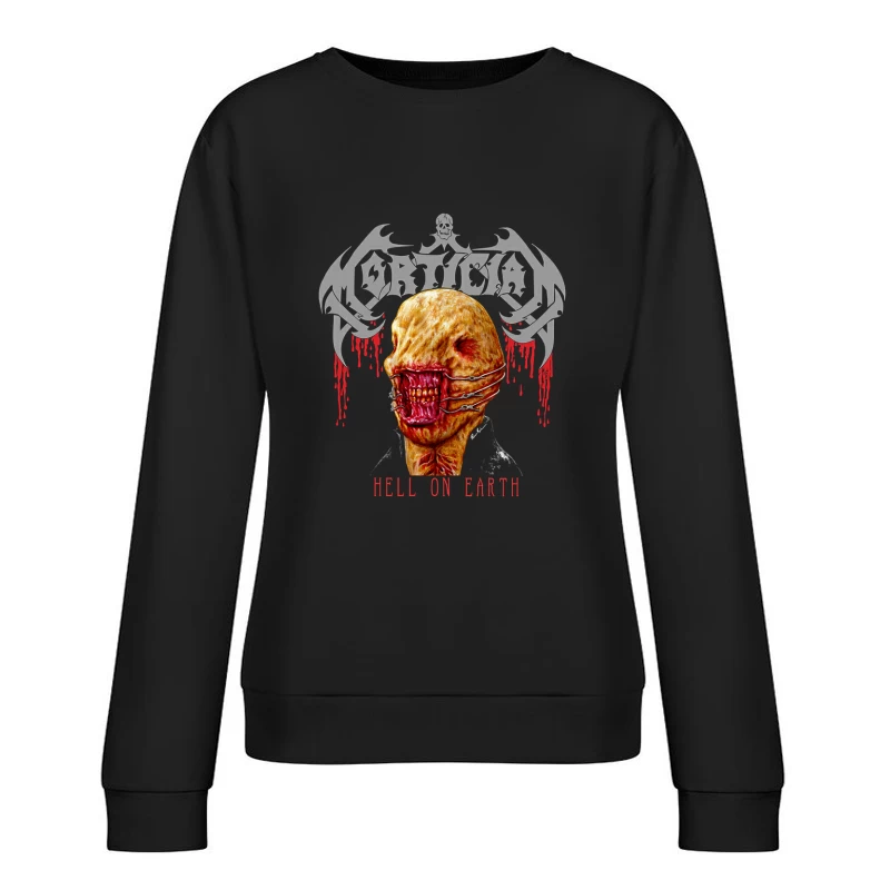 Mortician Hell On Earth Female Pullover Sweatshirt