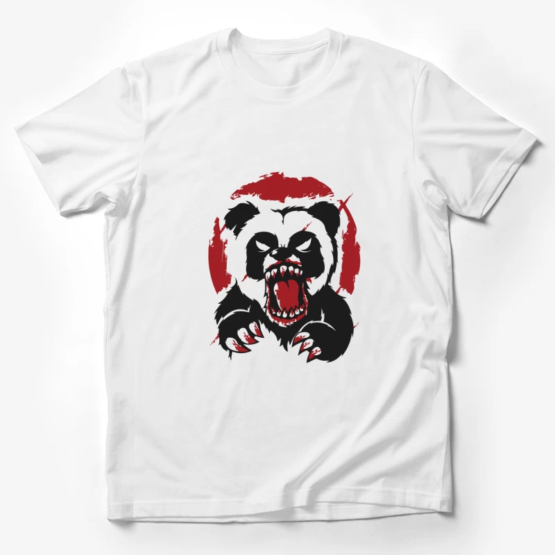 Bärendesign mit rotem Hintergrund Herren T-Shirt