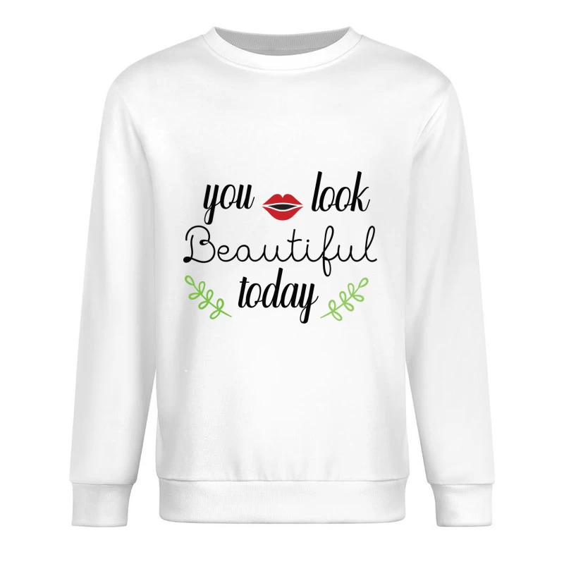 Compliment de beauté avec lèvres rouges Homme Sweat-shirt à enfiler