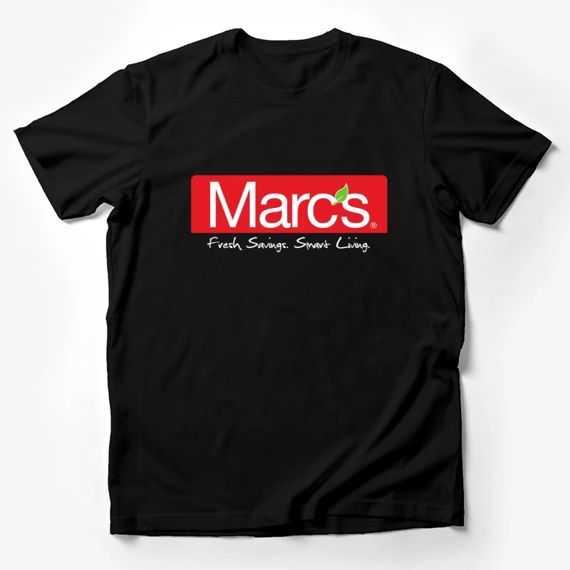 Marc's Supermarket Logo with Fresh Savings Tagline Male T-Shirt