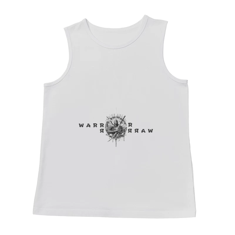 Medieval Knight Warrior Mirror Emblem Design Male Tank Top