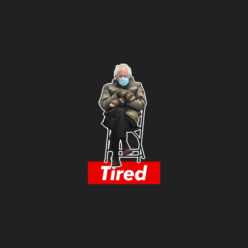 Bernie Tired Sanders  Old School Design Bucket Hat