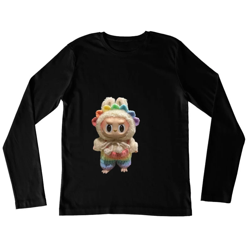 Bunte Puppe mit Regenbogenkostüm Damen Langarm T-Shirt