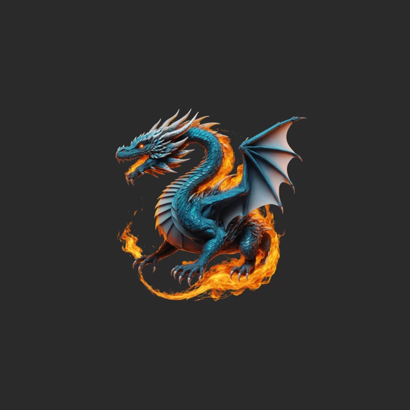 Mythical Fire-Breathing Dragon Baseball Cap