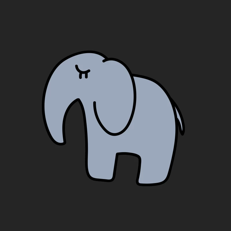 Éléphant dessiné, minimaliste, illustration simple Femme Sweat-shirt à enfiler