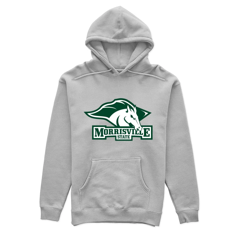 Morrisville State College Athletics Logo with White Horse Mascot Female Pullover Hoodie