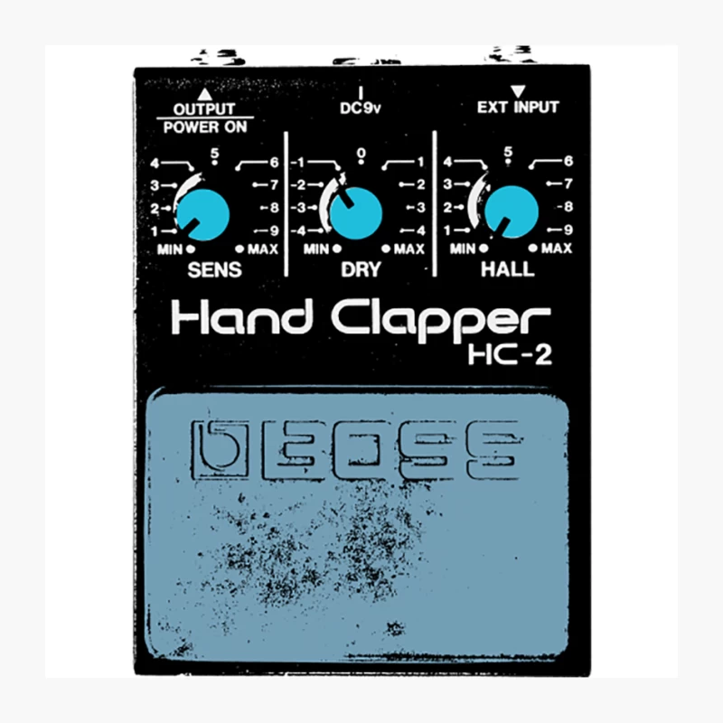 Boss Hand Clapper Guitar FX Fan Art Design Pin