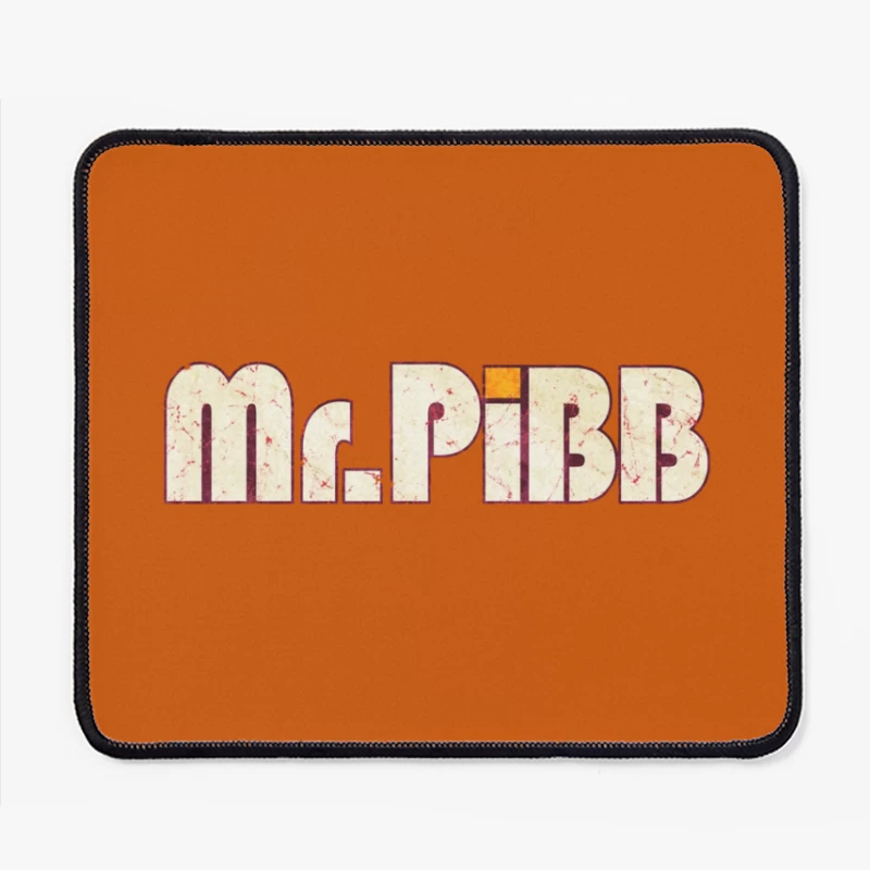 Retro Mr Pibb Soda Typography with Distressed Effect Mouse Pad