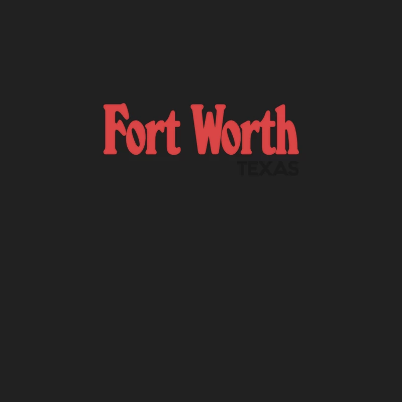 Fort Worth, TX  Retro-Style Typography Design Bucket Hat