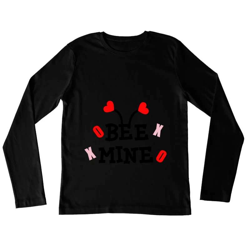Design mignon avec des cœurs et une abeille Femme Manches Longues T-Shirt