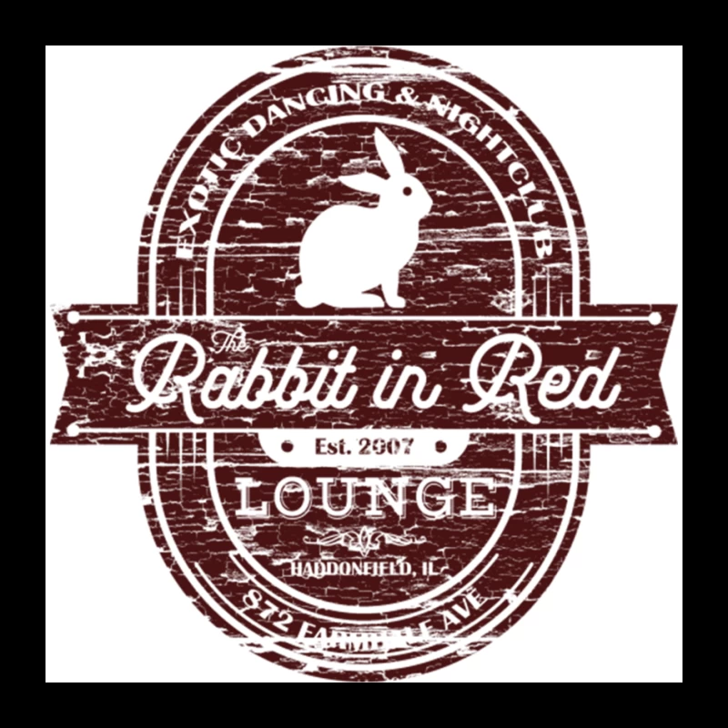 The Rabbit in Red (paint peel distressed) Rob Zombie Halloween Pin