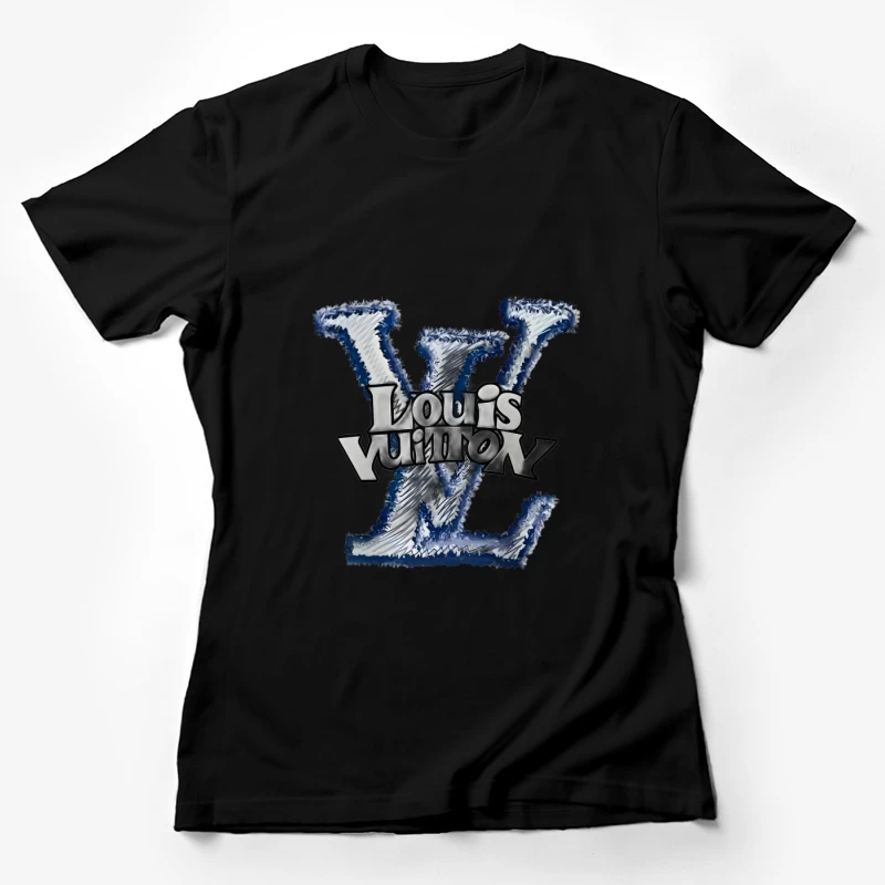 Louis Vuitton Graffiti-Logo Design Damen T-Shirt