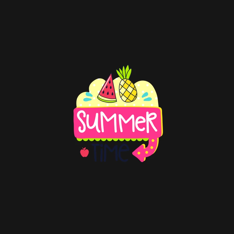 Illustration du Temps d'Été avec Fruits Femme Manches Longues T-Shirt
