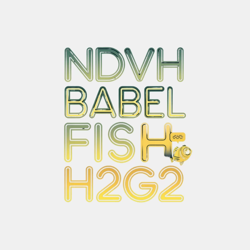 Gradient Typography with Fish Logo Design Male Tank Top