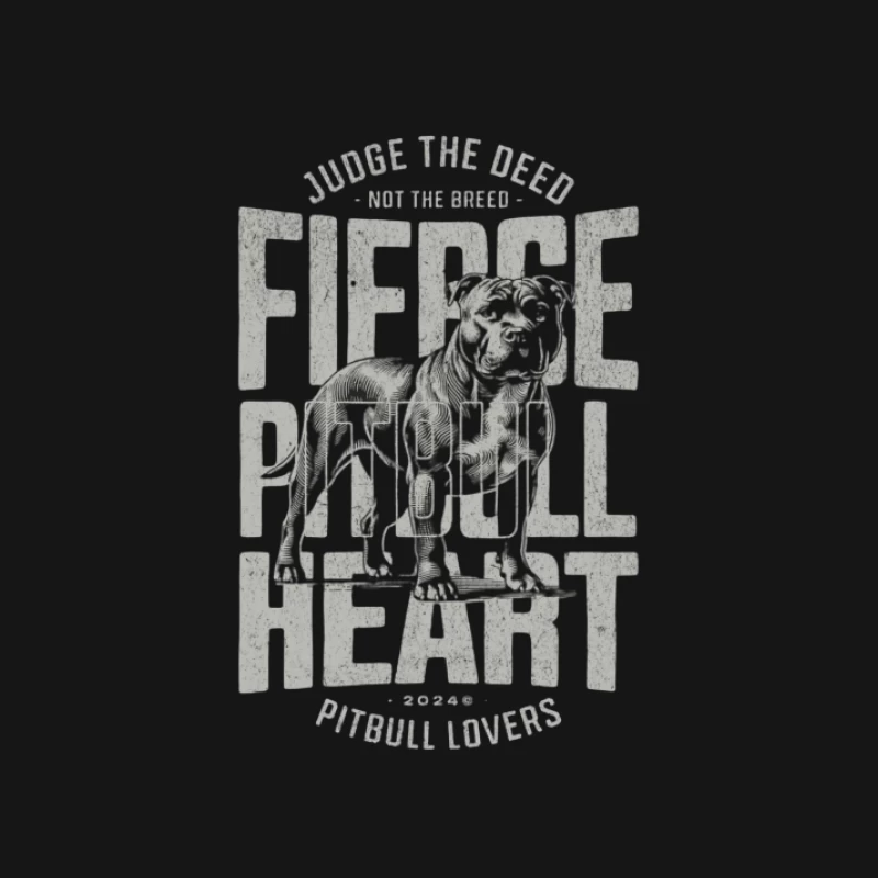 Furchtloses Pitbull-Herz Herren Langarm T-Shirt