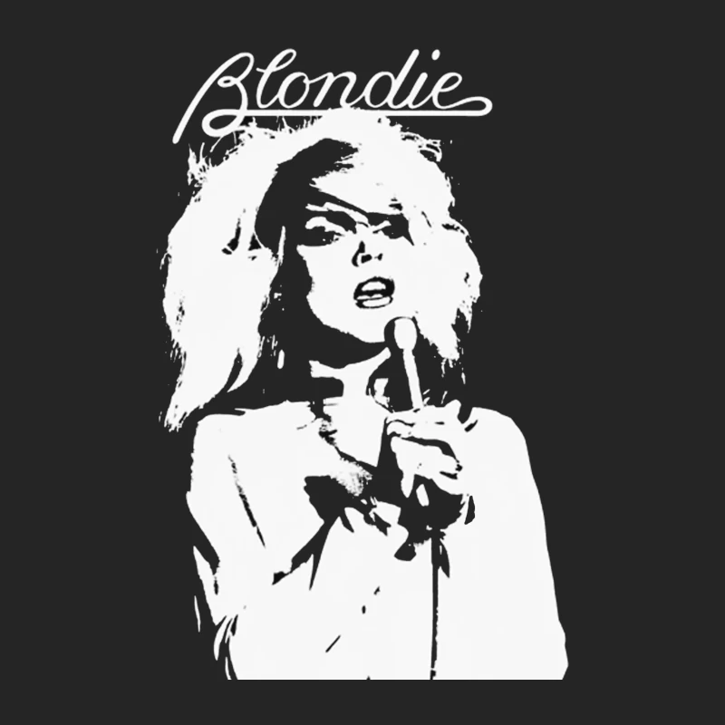 Artistic Line Drawing of Blondie Band Logo and Singer Female Pullover Sweatshirt