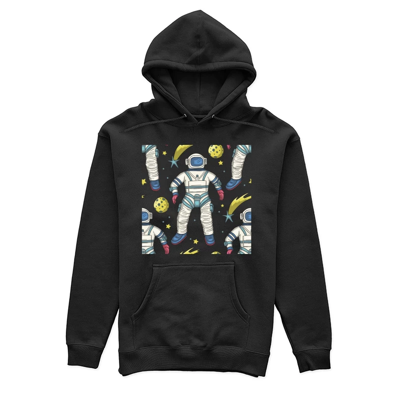 Astronautenmuster im Weltraum Damen Pullover Hoodie