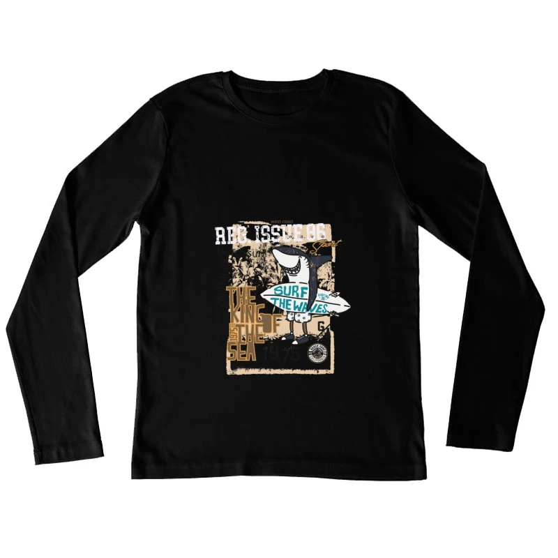 König der Wellen-Surfmode Damen Langarm T-Shirt