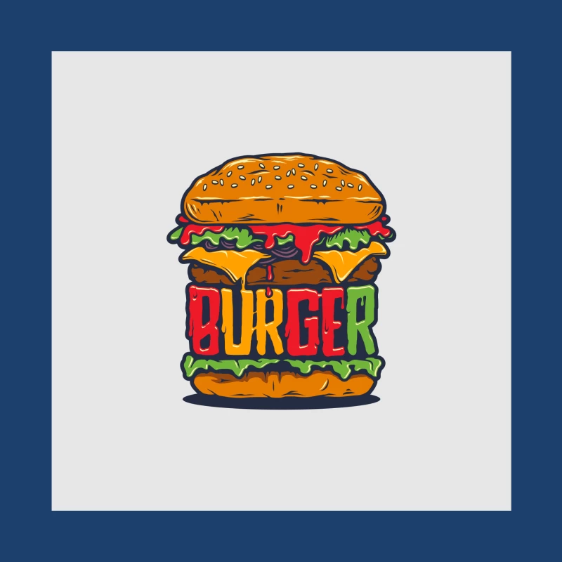 Illustration de burger coloré Femme Sweat à capuche