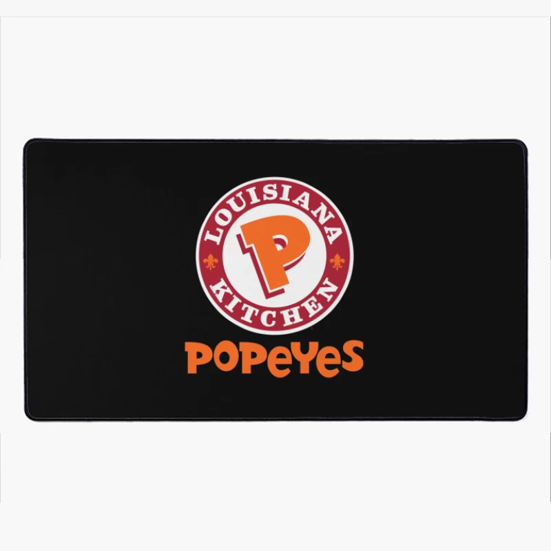 Popeyes Louisiana Kitchen Restaurant Logo Design Desk Mat