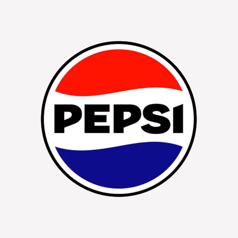 Classic Pepsi Cola Circular Logo Design Male T-Shirt