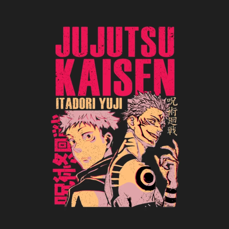 Jujutsu Kaisen Charaktere Yuji Itadori und Sukuna Herren Tanktops