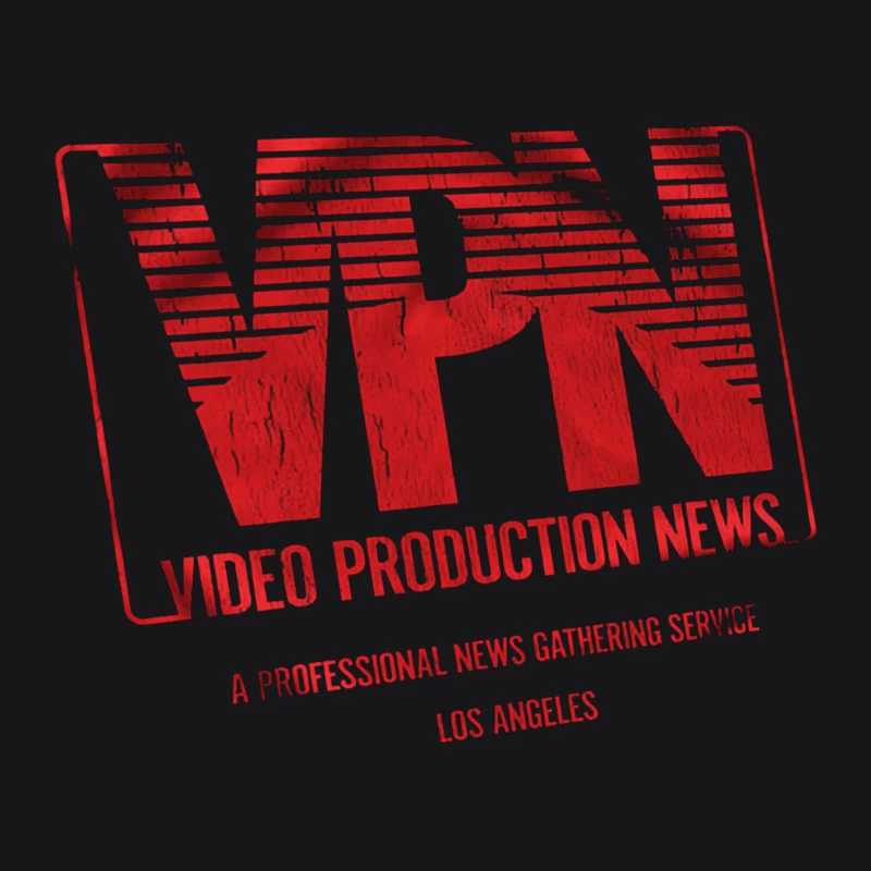 VPN Video Production News Logo Male Pullover Hoodie