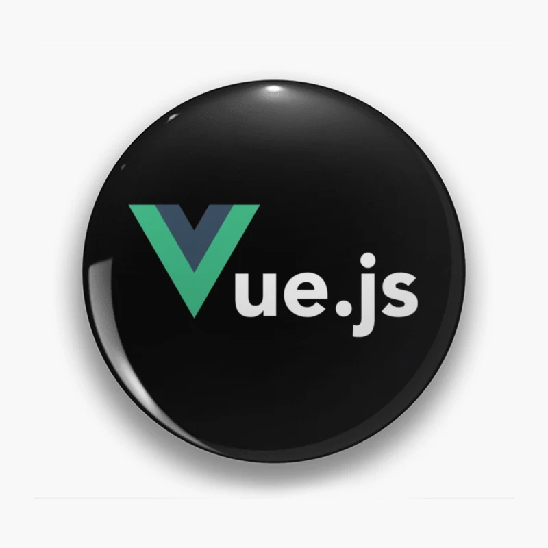 Vue.js JavaScript Frontend Framework Logo Pin