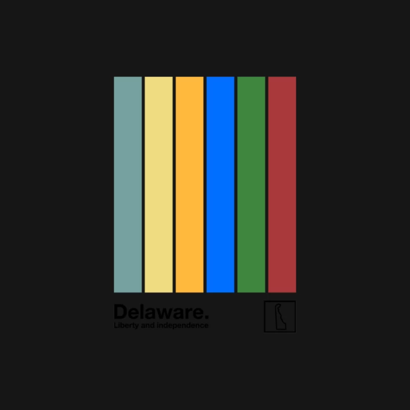 Delaware   Original Minimalist Artwork Poster Design Female Long Sleeve T-Shirt