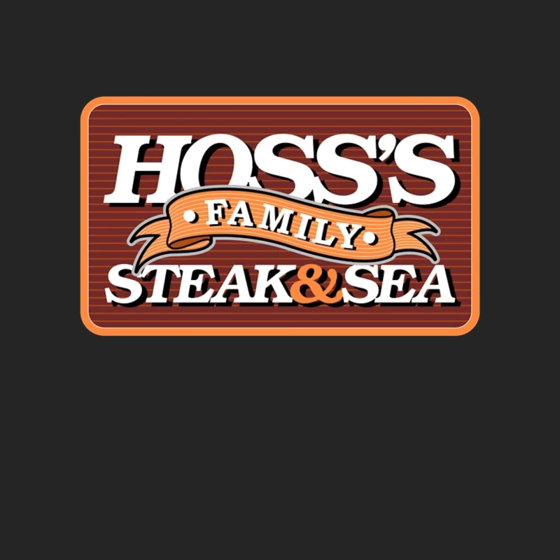 Hoss's Family Steak & Sea Restaurant Vintage Logo Design Female Pullover Sweatshirt