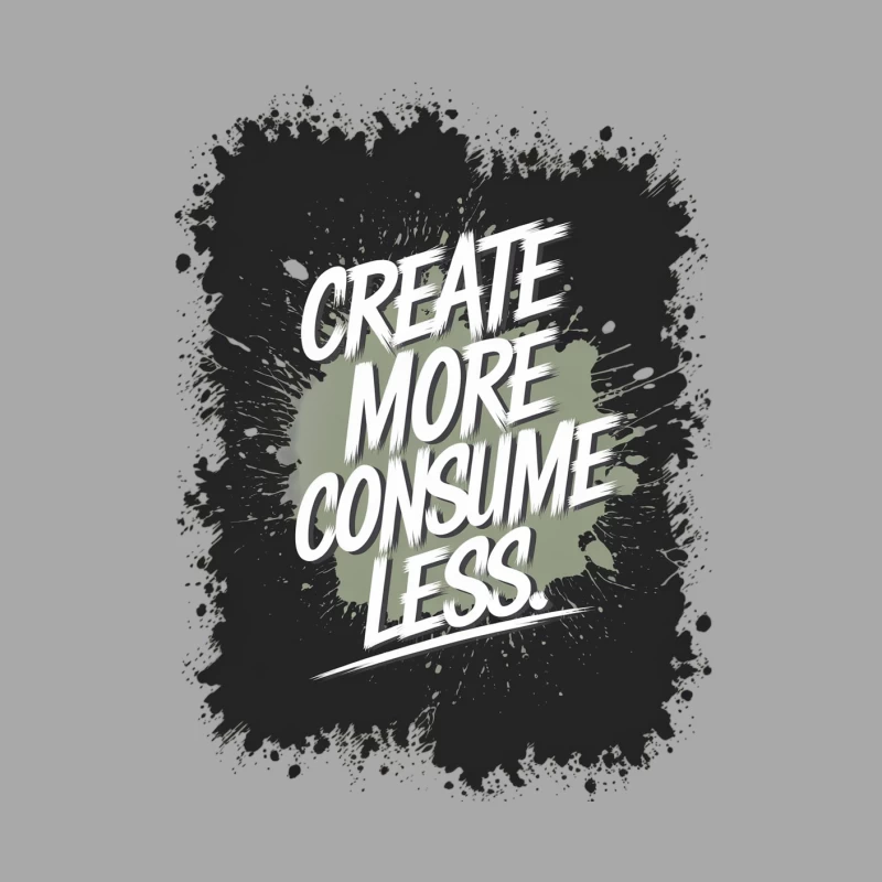 Creative Minimalism: Motivational Typography Against Consumerism Male Pullover Hoodie
